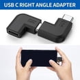 thumbnail image 5 of 2Pcs/Set Right Angle USB 3.1 Type C Male to Female Converter USB-C Adapter for Smart Phone Portable Connector, 5 of 8