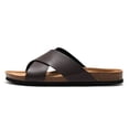 thumbnail image 1 of Sandales en Liège pour Hommes à Lanières Croisées Confortables pour la Plage, 1 of 11