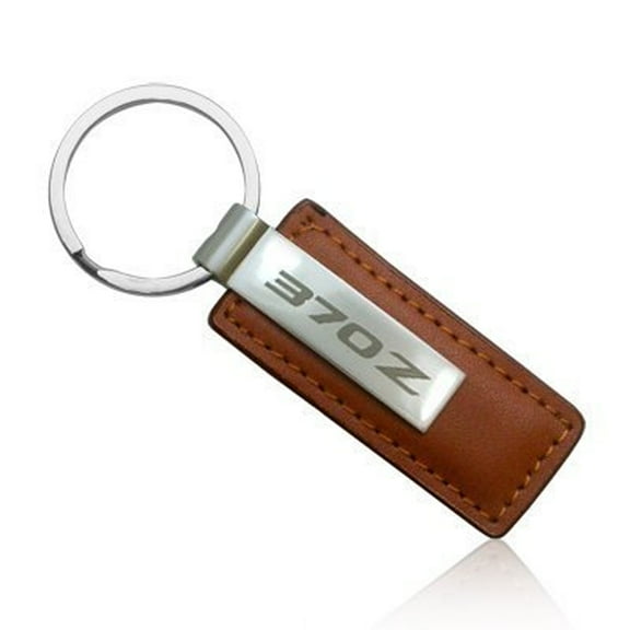 Nissan 370z Keychain & Keyring - Brown Premium Leather