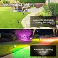 thumbnail image 5 of Solar Spotlights Outdoor Waterproof, Multicolor RGB Solar Color Changing Landscape Spotlights, Outdoor Solar Lights for Garden Walkway Yard Porch 2 Packs, 5 of 7