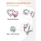 thumbnail image 5 of Pendientes de aro de plata de ley con piedras natales Silvora para mujer. Diamantes creados. Delicada joya de regalo para cumpleaños o Navidad, 5 of 8