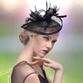 thumbnail image 6 of Travelwant Fascinators Hat Flower Mesh Ribbons Feathers on a Headband and a Clip Tea Party Headwear for Girls and Women, 6 of 7