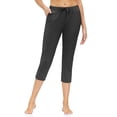thumbnail image 5 of Hanerdun Women Sports Pants with Elastic Waist Female Capri Trousers Black XL, 5 of 6