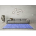 thumbnail image 3 of Ahgly Company Indoor Square Solid Blue Modern Area Rugs, 3' Square, 3 of 4
