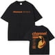 thumbnail image 2 of Camisetas de gran tamaño, camisetas rubias de hip hop vintage para hombre, camisetas rubias, tops de ropa urbana, camiseta con estampado gráfico naranja del rapero Frank Channel, océano, 2 of 5