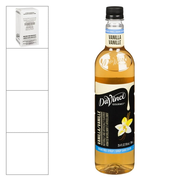 Sirop aromatisé Da Vinci Gourmet, vanille, sans sucre, 750 ml
