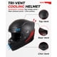 thumbnail image 5 of Casco de Moto Integral Orthrus Certificado DOT M Negro Rojo, 5 of 7