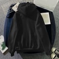 thumbnail image 4 of Sweatshirts for Women Fall Loose Fit Hooded Long Sleeve Rolled Cold Shoulder Drawstring Graphic Hoodie Cotton Hoodies Sweatshirts(Black,M), 4 of 5