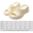 thumbnail image 2 of Mujeres Flip de verano Flips sin deslizamiento de cuña zapatillas de tacón de cuña gruesas de plataforma gruesa para fiestas para el jardín Sport Sport Sport, 2 of 9