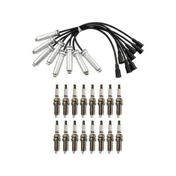 Spark Plug Wire Set with Spark Plugs - Compatible with 2017 - 2019 Ford F-250 Super Duty 6.2L V8 2018