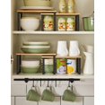 thumbnail image 3 of Organizadores de Cocina, Juego de 4 Estantes de Cocina, Apilables, Expandibles, Negro y Natural, 3 of 11