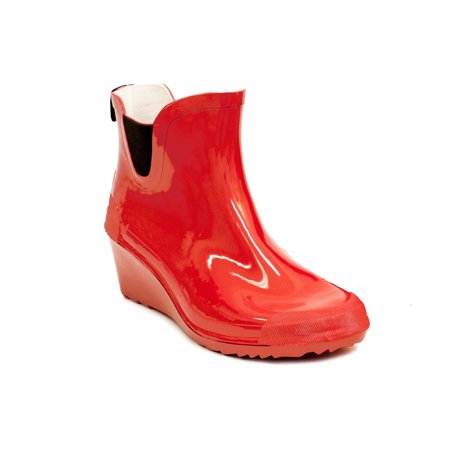 red rubber boots womens