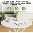 thumbnail image 6 of Twister.CK Bistro Table and Chairs Set of 2, 3 Piece Outdoor/Indoor Folding Patio Bistro Sets, 2 Chair Patio Furniture Set with Table, Foldable Coffee Tables for Balcony, Yard, Garden,White, 6 of 8