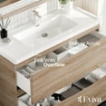 thumbnail image 3 of Eviva Smile 48" White Oak Freestanding Modern Bathroom Vanity w/ White Integrated Top, 3 of 7
