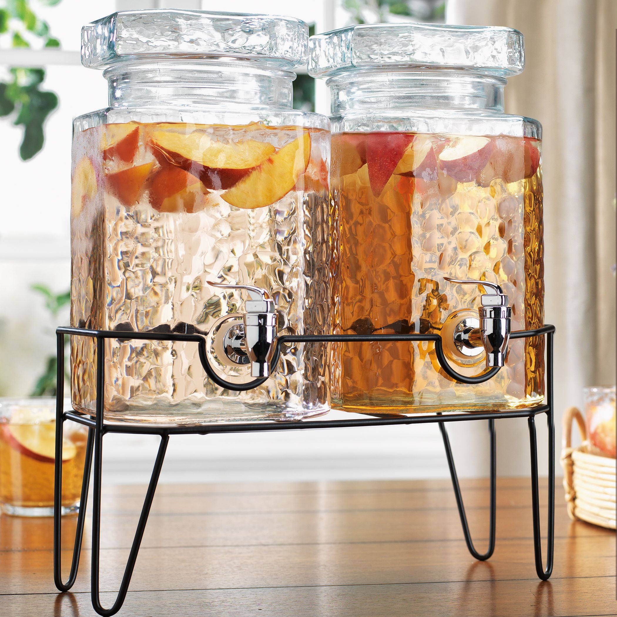 Home Essentials Double Beverage Dispenser with Stand 1