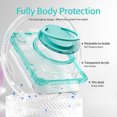 thumbnail image 6 of ELEHOLD Rotating Shockproof Case For iPad Mini 7th(A17 Pro) 2025/ 6th Generation 2022, Full Body Protection Clear Rugged Cover, 360° Rotating Ring Hand Grip Stand, Nylon Shoulder Strap,Lightgreen, 6 of 7