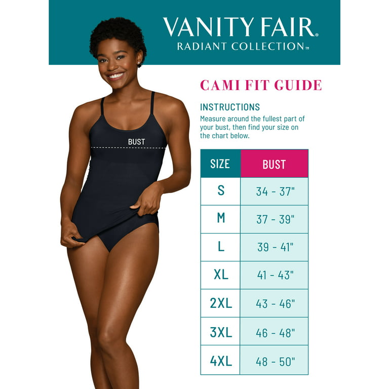 3 Pack Vanity Fair Radiant Collection Women's Smooth Breathable Spin Tank,  Large, Beige 