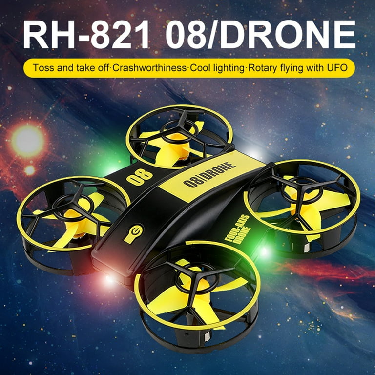 RH 821 08 Drone Mini Quadcopter Lighting UFO Drone Fixed Altitude Remote Control Aircraft Children Toys