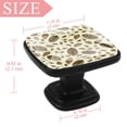 thumbnail image 4 of 4 Pcs Square Cabinet Handle Cupboard Knob Drawer Pulls Handle Floral Green Leaves Drawer Knobs with Screws Furniture Decoration, 4 of 7