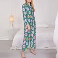 thumbnail image 3 of Kdxio Colorful Easter eggs Women's Pajama Sets Long Sleeve Button Down Sleepwear Nightwear Soft Pjs Lounge Sets(S-XXL)-X-Large, 3 of 7