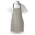 thumbnail image 4 of Modern Apron, Continuous Simplistic Geometric Ornament Pattern of Jagged Shapes, Unisex Kitchen Bib with Adjustable Neck for Cooking Gardening, Adult Size, Champagne and Charcoal Grey, by Ambesonne, 4 of 4