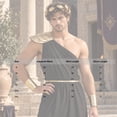 iiniim Men Greek One Shoulder Tiered Epaulet Elastic Waistband ...