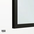 thumbnail image 3 of VIGO Ventana 34 in. W x 74 in. H Framed Fixed Shower Screen Door in Matte Black with 3/8 in. (10mm) Clear Glass, 3 of 12