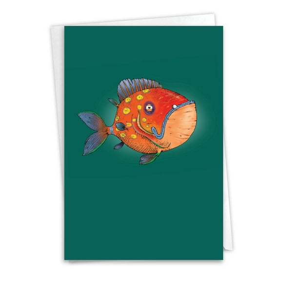 C6491BFDG Humor Father's Day Greeting Card 'Fishtoons' with Envelope by NobleWorks