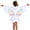 White, variant on YUANxueke Girls Swim Cover Up Butterfly Wing Sleeve Zip Up Hooded Towel Wrap Ruffle Bathing Beach Dress with Pockets for 2-11 Years