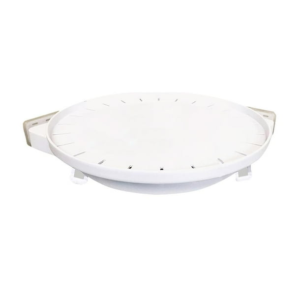 Estante Giratorio Para Productos Básicos, Plástico Blanco, Sin Perforaciones, Con Bandeja Redonda Giratoria, Ventosa, Soporte Para Estante De Almacenamiento Colgante Para Cocina, Baño, Esquina Scienceny HA021418-00