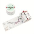 thumbnail image 2 of 1pc/pack Vintage Feathers Flowers Bird Masking Washi Tape Retro Ins Decorative Adhesive Material Sticker Label Scrapbooking 1.57inch*118.11inch, 2 of 5