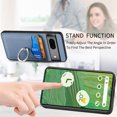 thumbnail image 4 of Carbon Fiber Patterned Case for Google Pixel 7, Wallet case with [360°Rotation Ring Kickstand] Credit Card Holder,PU Leather Shockproof Cover Women Men for Google Pixel 7, Blue, 4 of 8