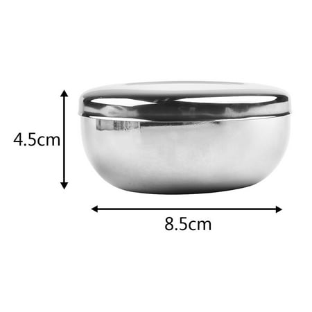 

Yannee 1 Pcs Korean Stainless Steel Rice Bowls Korea Warm Bowl Traditional Bowl with Lid Double Layer Stainless Steel Anti-Scalding Round Rice Bowl 10.5 CM