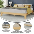 thumbnail image 5 of Flash Furniture Evelyn Collection Wood Platform Bed Frame, Natural, King, 5 of 11