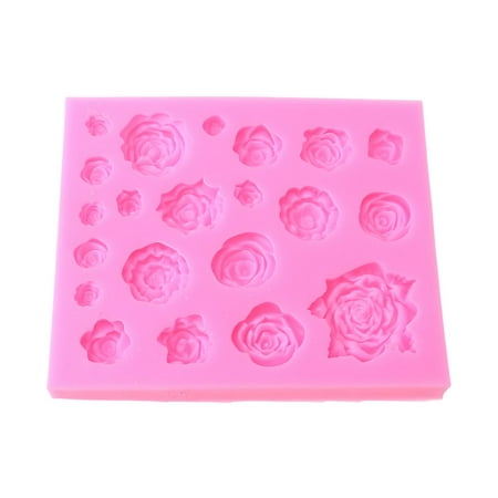 

JULYING 21 Cavity Roses Collection Fondant Candy Silicone Mold for Sugarcraft Cake Decoration Cupcake Topper Polymer Clay Soap Wax Making Crafting Projects