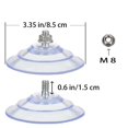 thumbnail image 2 of AccEncyc Ventosa grande mejorada con tornillos Ventosas de plástico de 3,4"/85 mm Paquete de 4 ventosas de PVC transparente con tuerca de tornillo M8 Soporte de ventosa de vidrio adhesivo extra fuerte, 2 of 5
