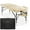 Cream, variant on Saloniture Professional Portable Lightweight Bi-Fold Massage Table with Aluminum Legs - Includes Headrest, Face Cradle, Armrests and Carrying Case - Black