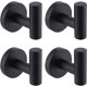 thumbnail image 1 of , Gancho Negro Para Toallas Para Ducha, Cocina, Albornoz, Ganchos Para Abrigos, Toallero Montado En La Pared, Acero Inoxidable 304, Negro Mate, Paquete De 4, 1 of 5