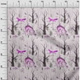 thumbnail image 3 of oneOone Cotton Silk Purple Fabric Deer Dress Material Fabric Print Fabric By The Yard 42 Inch Wide, 3 of 6
