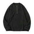 thumbnail image 1 of pstuiky camisa de manga larga para hombre, Camisetas casuales de moda para hombre con cremallera, color liso, manga larga y cuello redondo tops de invierno para hombre xl, 1 of 3