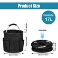 thumbnail image 2 of Carrito de limpieza de 17L con asa, organizador de suministros de limpieza, organizador de productos de limpieza, organizador portátil de cubo de limpieza para almacenar toallas (Negro), 2 of 14
