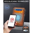 thumbnail image 4 of Billetera ZALVEX minimalista para hombre con clip para billetes y bloqueo RFID, 4 of 8