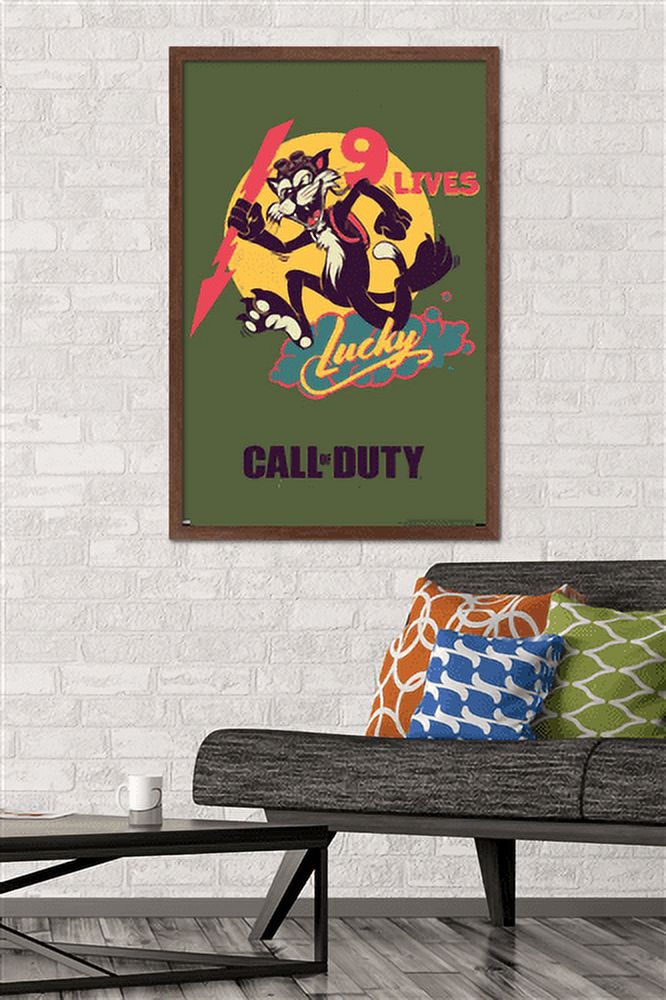 Call of Duty: Vanguard - 9 Lives Wall Poster, 22.375" x 34", Framed