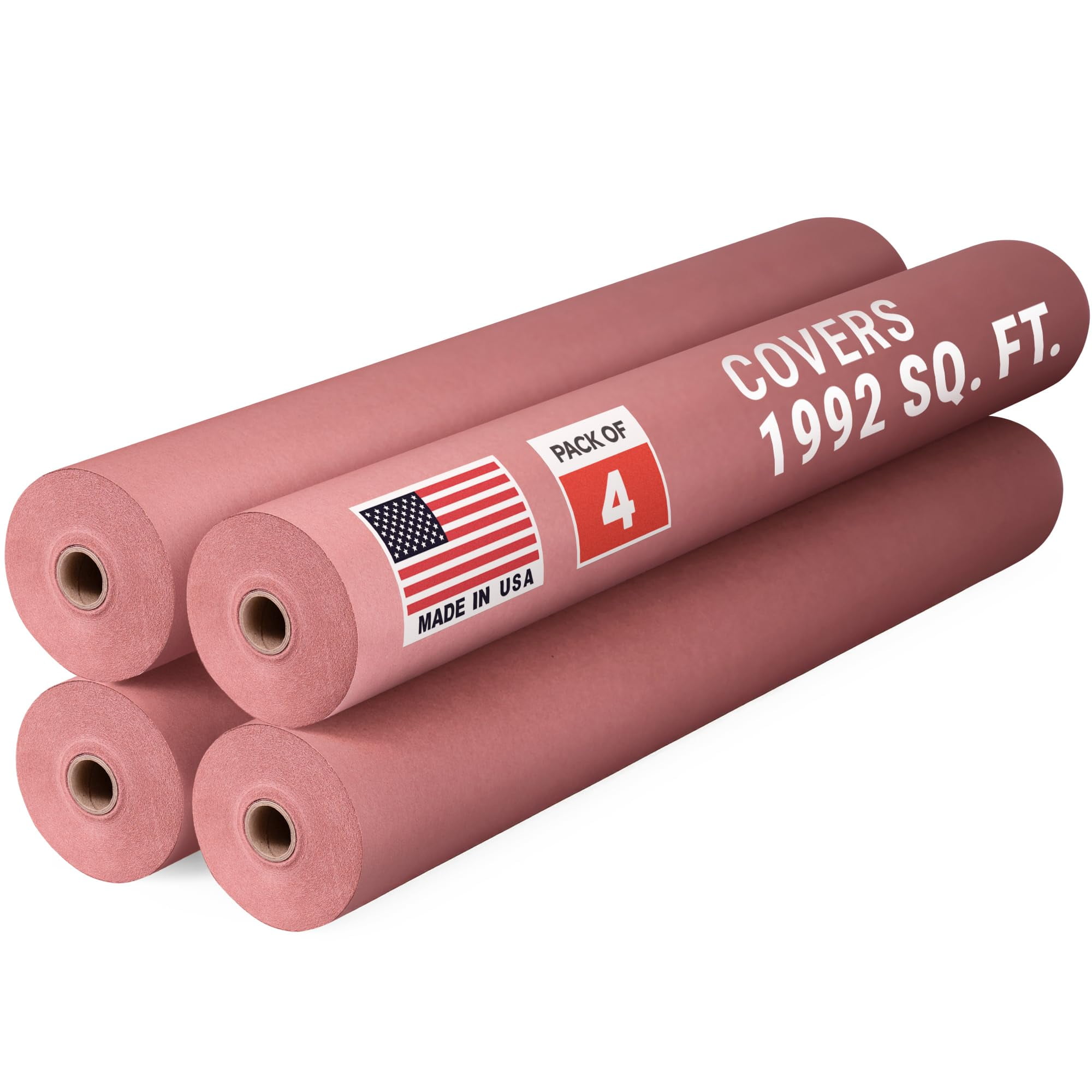 Paclord Rollo De Papel De Colofonia Marrón De 35 Pulgadas X 1992 Pulgadas, Fabricado En Estados Unidos, Papel De Enmascaramiento Grueso De 7 Mil Para Protección De Superficies Contra Pintura, Polvo