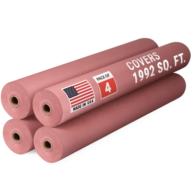 Rollo de papel Rosin Paclord rojo, 35 cm x 50 m (paquete de 4), fabricado en EE. UU.