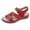 Red, variant on KBODIU Women's Arch Support Sandals Orthotic Adjustable Flat Sandals for Women Flat Slip On Sandals Roman Open Toe Casual Sandals