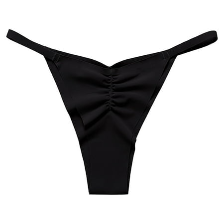

Ladies Panties Cotton Plus Size Ice Silk Breathable Thin Strap Low Waist Briefs Panties For Women