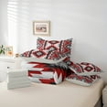 thumbnail image 5 of Manfei Boho Hippie Aztec Bedding Comforter Set 7pcs, Retro Geometric Abstract Queen Bedding Sets, Tribal Western Style Reversible Queen Sheet Sets, Ultra Soft Home Decor, 5 of 7