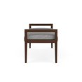 thumbnail image 3 of Pemberly Row Waiting Reception 2 Seat Bench Wood Frame in Gray, 3 of 5