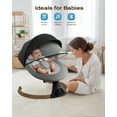 thumbnail image 3 of Babyomi Baby Swing for Infant, Electric Bluetooth Swing Rocker with 5 Sway Speeds& 10 nursery rhyme , Black, 3 of 5